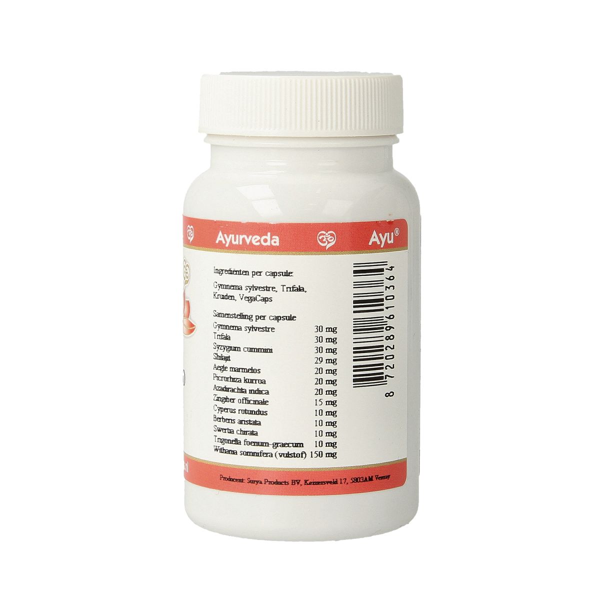 Ayurveda BR Ayu gluco 60.00 Vegetarische capsules