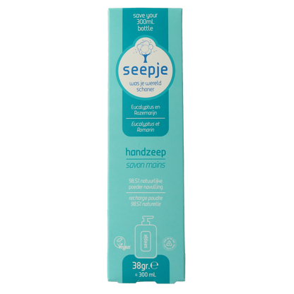 Seepje Handzeep eucalyptus & rozemarijn navulling 38.00 Gram