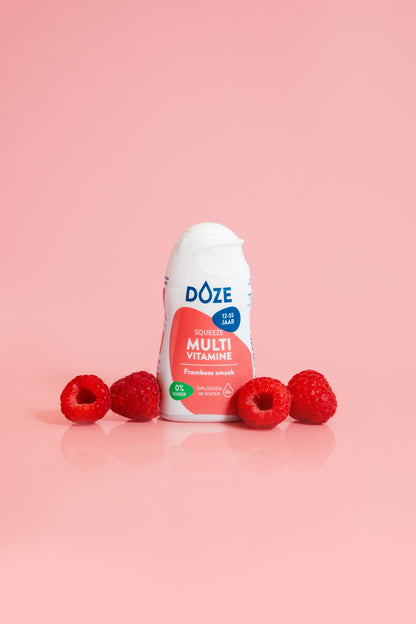 DOZE Vitamins Multi Framboos - vloeibare multivitamine 50.00 Milliliter