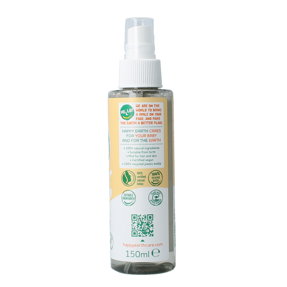 Happy Earth Hairlotion voor baby & kids 150.00 Milliliter