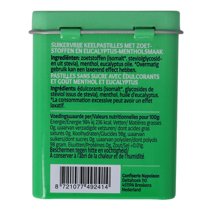 Anta Refresh eucalyptus menthol extra sterk suikervrij 72.00 Gram