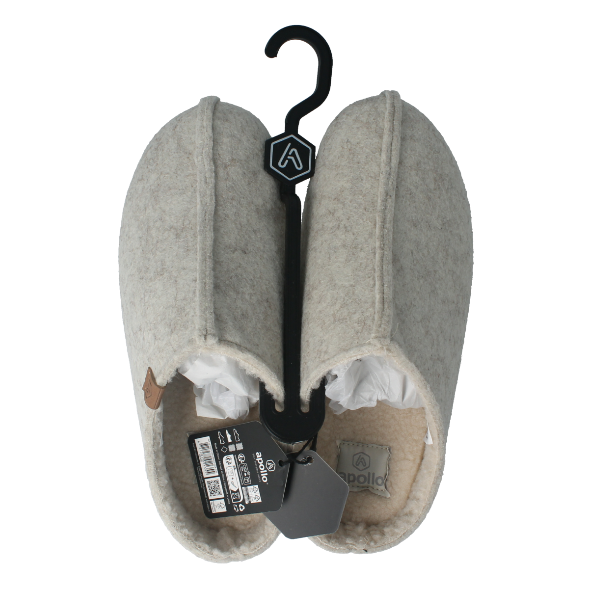 Apollo Zweedse slof beige 37/38 dames 1.00 Paar