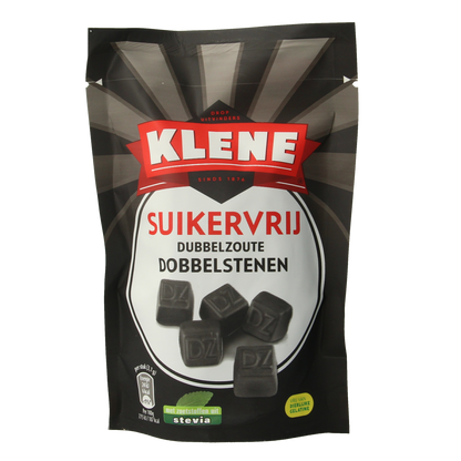 Klene Dubbelzout dobbelstenen suikervrij zakje 110.00 Gram
