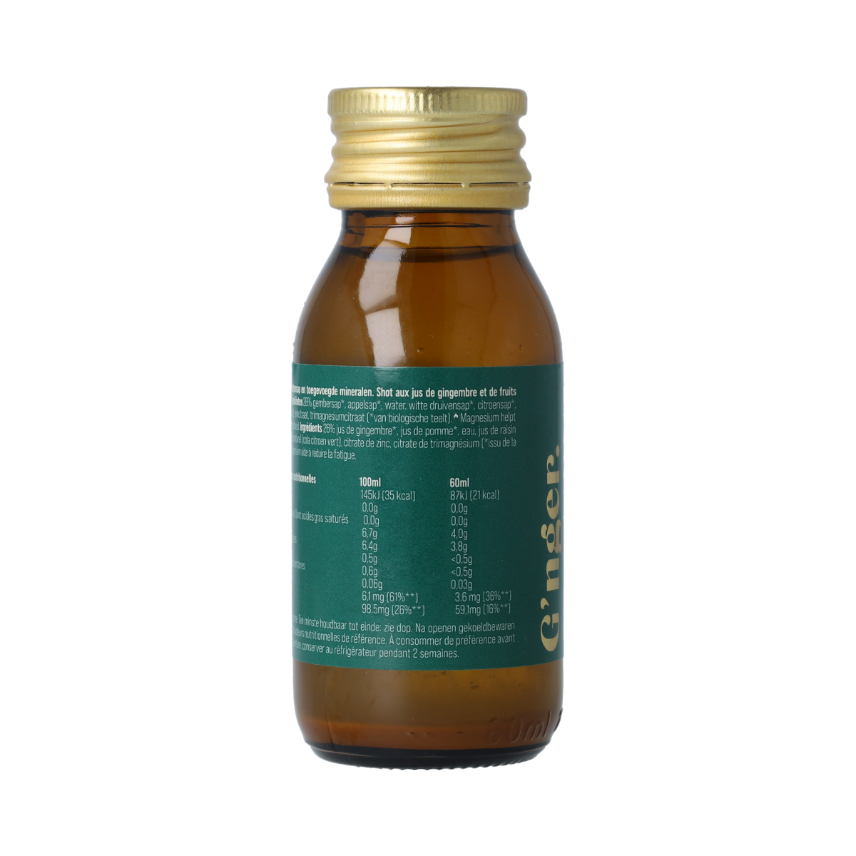 G'nger Shot gember vruchtensap recharge 60.00 Milliliter