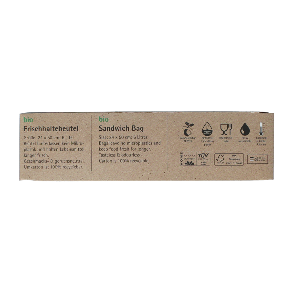 Biomat Natura compost lunchzak 6 liter 20.00 Stuks