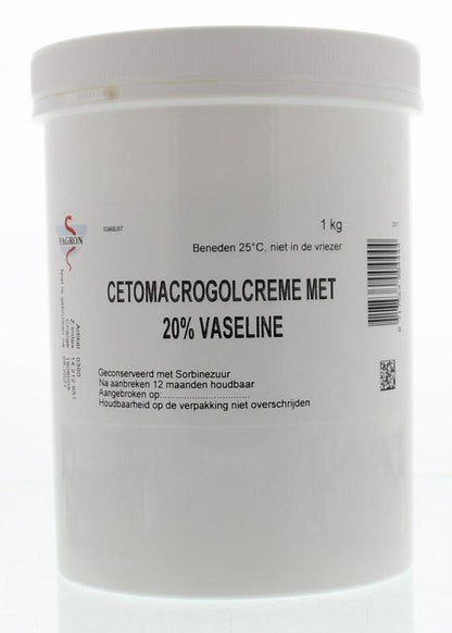 Fagron Cetomacrogol creme 20% vaseline 1.00 Kilogram