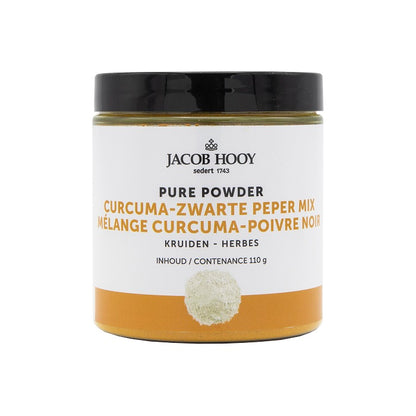 Jacob Hooy Pure Powder curcuma - zwarte peper mix 110.00 Gram