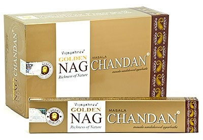 Vijayshree Wierookstokjes golden nag chandan stokjes 15.00 Gram