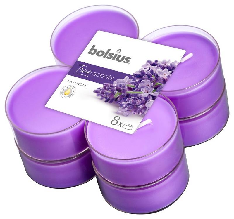 Bolsius True Scents maxilicht lavendel 8.00 Stuks