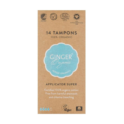 Ginger Organic Tampon super met applicator 12.00 Stuks