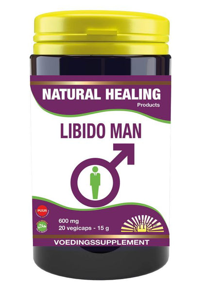NHP Libido man 600mg puur 20.00 Vegetarische capsules