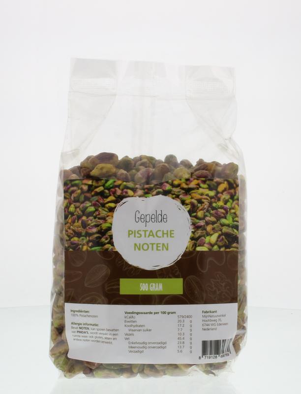 MijnNatuurwinkel Gepelde pistache noten 500.00 Gram