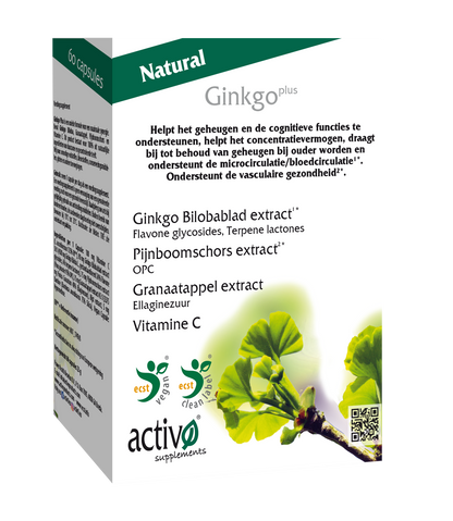 Activo Ginkgo plus 60.00 Vegetarische capsules