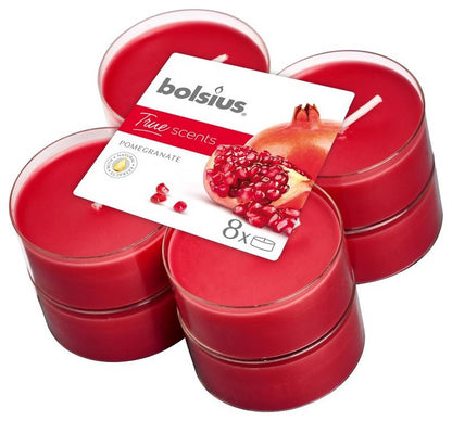 Bolsius True Scents maxilicht pomegranate 8.00 Stuks