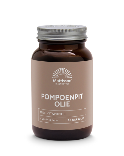 Mattisson Pompoenpitolie met vitamine E 1000mg 60.00 Capsules